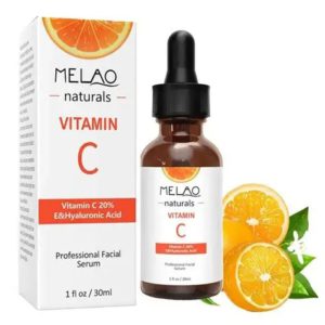 Melao Naturals Vitamin C Facial Serum with Vitamin C 20% E & Hyaluronic Acid 30ml