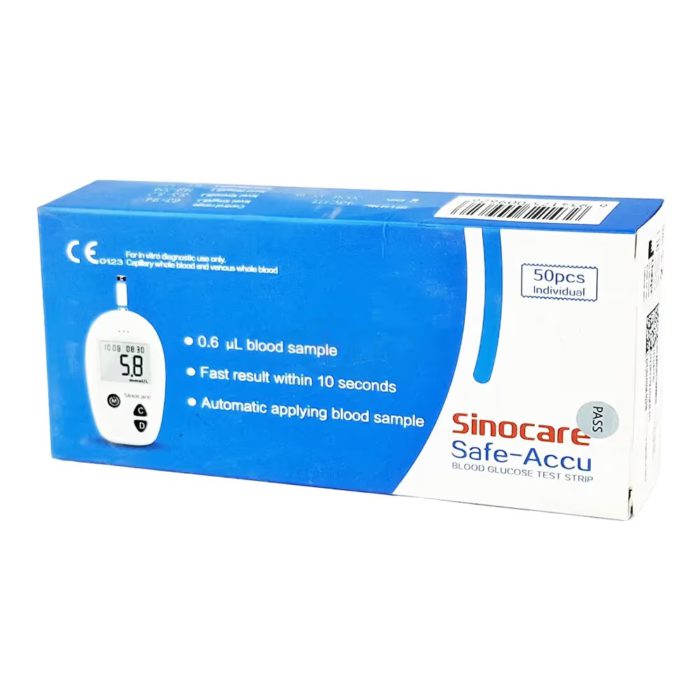 Sinocare Safe-Accu Test Strip 50's Individual Sinocare Safe-Accu Test Strip 50's Individual