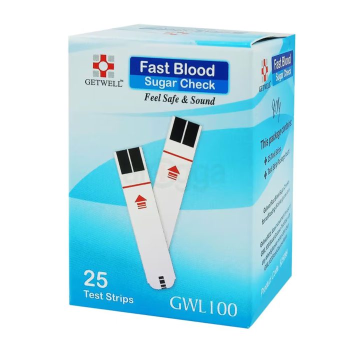 Getwell Blood Glucose Test Strip 25's Pack